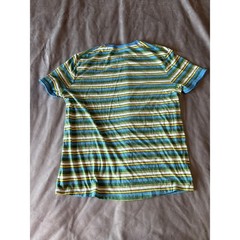Dip Mens Striped Short Sleeve Crewneck T-Shirt Blue Green Yellow Large
