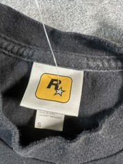 Rockstar Games Shirt Mens Small Black Glitch Logo Graphic Tee Video Game