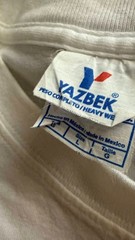 YAZBEK Vintage white top, American flag and Spca dog size L 100% cotton