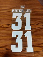 DIY-New York Giants CUSTOM Name & Number Jersey Kit-Personalized-Iron ons