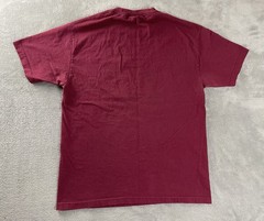 Y2K Famous Stars And Straps Shirt Mens L Logo Burgundy *Pits* Distressed *Mark