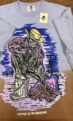 Warren Lotas Coffee in the Morning Graphic Tee Purple Brown Men’s XXL T-Shirt
