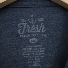 Fresh Clean Tees T-Shirt Mens 2XL Charcoal Gray Cotton Crew Neck Short Sleeve