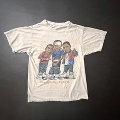 Everybody Eats B T Shirt Mens Small Ivory Grunge Distressed Jordan Style Hip Hop