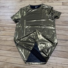 ASOS Shiny Gold Shirt Adult S Metallic Bright Shiny Disco 1970s NY Club Scene