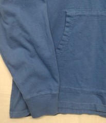 Champion Men’s Large Long Sleeve Hoodie T-shirt Royal Blue Graphics Pocket