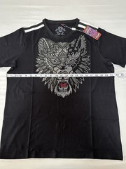 ¡Ay Güey! Men’s Lot of 5 Black Studded Graphic Print Crew Neck T-Shirt Size XL