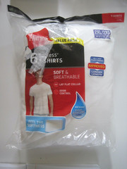 Hanes Tagless T-Shirt White size 2 XL Longer Length 6 In Package New