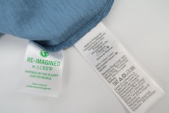 J CREW Henley Shirt Mens Large Blue Short Sleeve Tee Slub Cotton L1965 New
