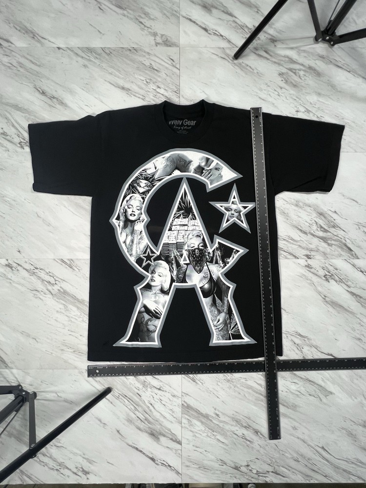 WEIV Gear Marilyn Monroe Graphic (CALI) A Star T Shirt Mens L Black #8