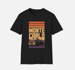 Monte Carlo Retro Sunset Car T-Shirt Classic Automotive Graphic Tee NEW