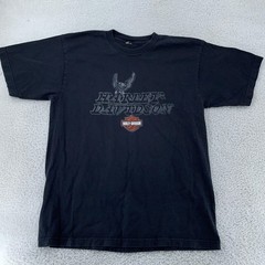 Vintage Harley-Davidson Shirt Large Pat Rogers Speedway Concord North Carolina