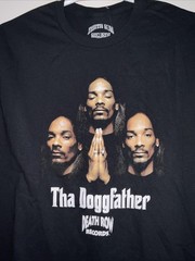 DEATH ROW RECORDS THA DOGGFATHER SNOOP DOGG BLACK S/S GRAPHIC T-SHIRT SIZE L NEW