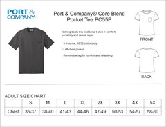 Port & Company® Core Blend Pocket Tee PC55P