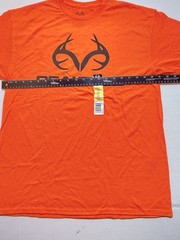 Real Tree Men’s Logo Hunting T-shirt Bright Orange Size L
