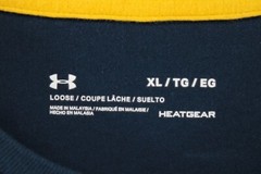 Under Armour Shirt Men’s XL Blue Heatgear Project Rock T Short Sleeve Bull Skull