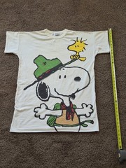 Vintage Oversized Snoopy Woodstock Boy Scout Camper T-Shirt One Size Fits All!