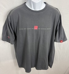 Vintage 90s Mossimo Graphic Print “Global Energy” T-Shirt Men’s Large Faded Gray