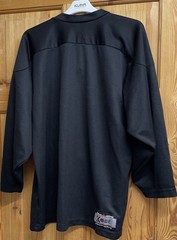 Vintage 90s Icehawgz Ice Hockey Jersey Black V-Neck Mesh Size US Small UK Large