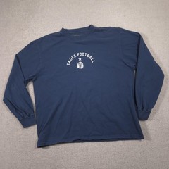 American Eagle Outfitters Shirt Mens Large Blue Eagle Football 9 Tee Long Sleeve