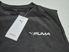 Puma Mens All In Sports Short Sleeve Sports Training Gym Tank Black White