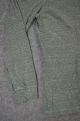 True Grit Henley Shirt Mens XL Green Long Sleeve Slub Knit Cotton Rayon Heather