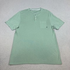 Free Fly Shirt Mens L Green Bamboo Performance Short Sleeve Chest Pocket Tee