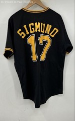 American Vintage Pittsburgh Pirates Baseball Jersey Unisex Large Black Yellow