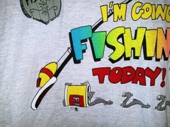 I’ll Do It Tomorrow I’m Going Fishing Today Fun Vintage Vtg 80’s 90’s XL T-Shirt
