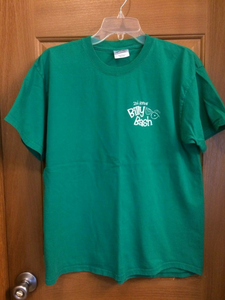 C I Port and Company Green Short Sleeve 2nd Annual Billy Bash Tee Shirt Size L