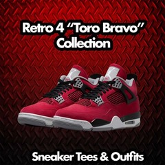 RED T-Shirt To Match Jordan 4 Toro Bravo Sneakers – Fearless Tees