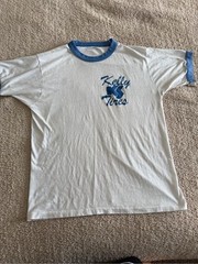 ⁠Vintage Kelly Tires Ringer T-Shirt 80s 90s Retro Automotive Graphic Tee Large