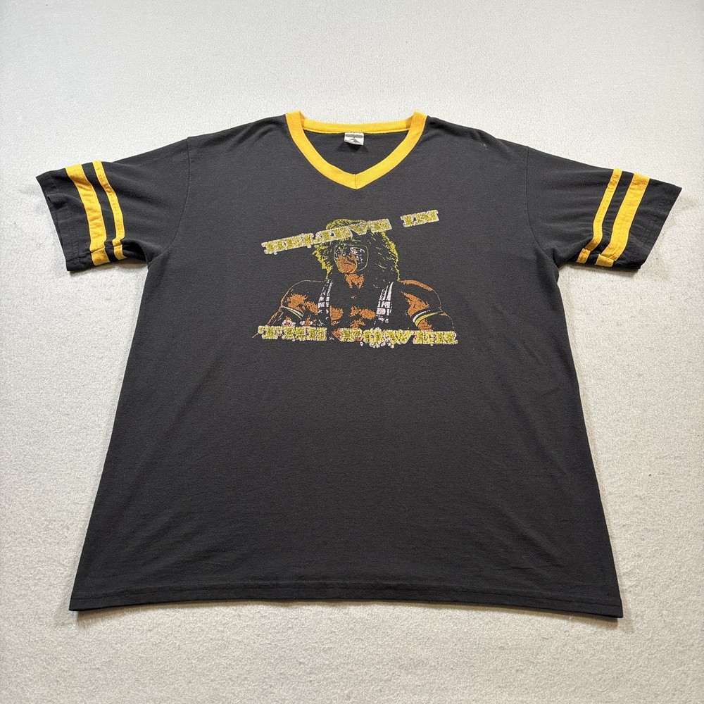 Vtg Ultimate Warrior 90s Ringer Shirt Augusta Sportswear Mens XL The Power