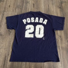 Dynasty New York Yankees T-Shirt Mens Medium Navy Blue Jorge Posada 2004