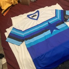 Baseball Jersey Star Multi Blue Size XXL Brand New With Tags