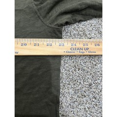 Jean Shop Henry Henley Shirt Mens XL Olive Green Long Sleeve Cotton