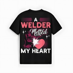 A Welder Melted My Heart Funny Gift For Wife Girlfriend T-Shirt