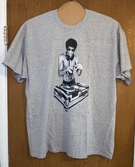 DJ Bruce Lee T-Shirt Mens XXL Gray S/S Turntable Hip Hop Jeet Kune Do Tee