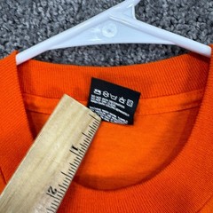 Vtg Tommy Boy Fruit of the Loom Shirt Mens Small Orange Short Sleeve Graphic