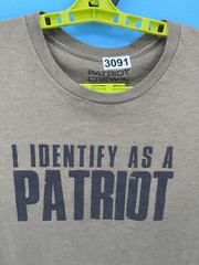 Patriot Crew Shirt Adult XXL Green Made In USA Flag Identify Olive Army America