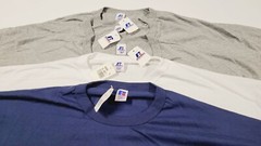 5 units Russell Athletic Blank T Shirts 4XL Men’s – good quality, comfortable