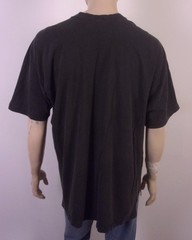 vintage 90s Hanes Otherwear Faded Black Solid T-Shirt Blank + Waist Logo SZ 3X