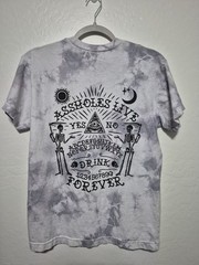 Assholes*s Live Forever “Ouija Board” Tie Dye Shirt – Size M – Double Sided