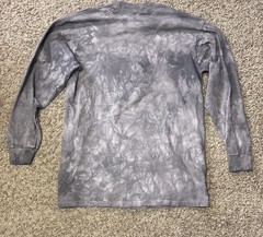 The Mountain Gray Tie-Dye Cat Graphic Print Long Sleeve T-Shirt, M