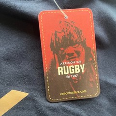 Cotton Traders Shirt Mens 2XL Navy Rugby 1987 Heritage Creck Neck Top Tee