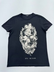 Liberto Men Black Gothic Skull Graphic Tee Size L Condition Varies