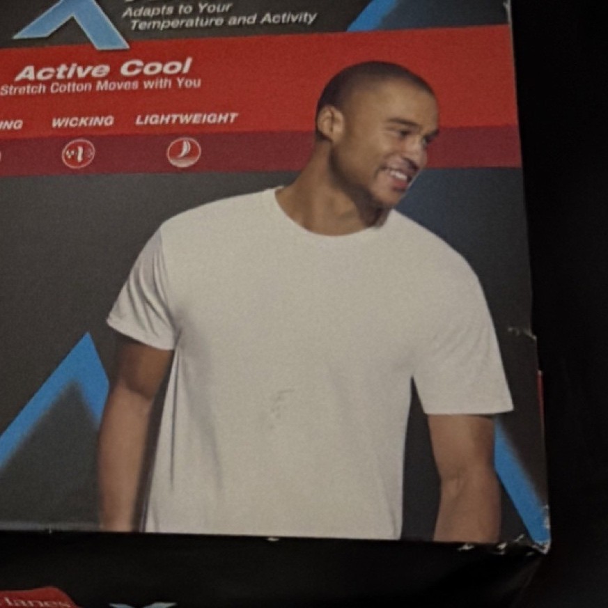 Hanes X-Temp Active Cool Men’s 2XL White 3-Pack Moisture Wicking T-Shirts