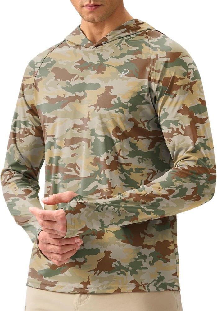 Men’s UPF 50+ Sun Protection Hoodie – Long Sleeve Fishing & Hiking Shirt