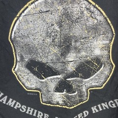 Harley Davidson Hampshire United Kingdom Black Graphic Print T Shirt Size Small