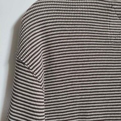 Cremieux Men’s XL Waffle Knit Thermal Shirt Brown Stripe Dog Logo NEW NWT